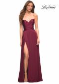 Picture of: Simple Strapless Jersey Dress with High Slit in Purple, Style: 30700, Main Picture