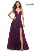 Picture of: Tulle Prom Dress with Lace Detail in Dark Berry, Style: 32303, Main Picture