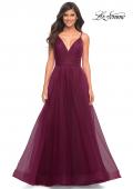 Picture of: A-line Tulle Gown with V Neckline and Pockets in Purple, Style: 30180, Detail Picture 8