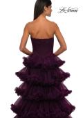 Picture of: Prom Dress with Fabulous Tiered Ruffle Skirt and Strapless Top in Dark Berry, Style: 32721, Detail Picture 10