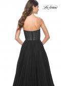 Picture of: Strapless Sweetheart A-Line Corset Prom Dress in Dark Berry, Style: 31971, Detail Picture 11