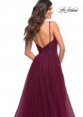 Picture of: A-line Tulle Gown with V Neckline and Pockets in Purple, Style: 30180, Detail Picture 13