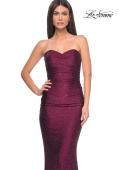 Picture of: Rhinestone Embellished Jersey Dress with Strapless Sweetheart Top in Dark Berry, Style: 31945, Detail Picture 17