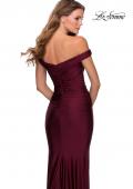 Picture of: Off the Shoulder Prom Dress with Sweetheart Neckline in Burgundy, Style: 28450, Back Picture