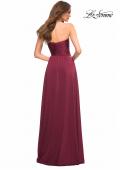 Picture of: Simple Strapless Jersey Dress with High Slit in Purple, Style: 30700, Back Picture
