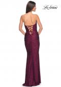 Picture of: Rhinestone Embellished Jersey Dress with Strapless Sweetheart Top in Dark Berry, Style: 31945, Detail Picture 19
