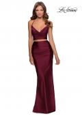 Picture of: Two Piece Prom Dress with Lace Up Back in Burgundy, Style: 28473, Detail Picture 2
