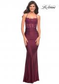Picture of: Gorgeous Lace and Jersey Jewel Tone Prom Dress in Purple, Style: 30728, Detail Picture 2