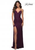 Picture of: Gorgeous Jewel Tone Tulle and Lace Mermaid Gown in Dark Berry, Detail Picture 3