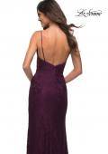 Picture of: Gorgeous Jewel Tone Tulle and Lace Mermaid Gown in Dark Berry, Detail Picture 4