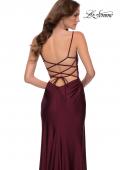 Picture of: Jersey Dress with Square Neckline and Ruching in Dark Berry, Style 29710, Detail Picture 5