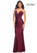 Picture of: Rhinestone Beaded Prom Dress with Illusion Sides and Back in Purple, Style: 30589, Detail Picture 5