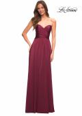 Picture of: Simple Strapless Jersey Dress with High Slit in Purple, Style: 30700, Detail Picture 5