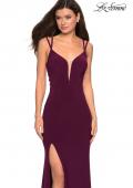 Picture of: Sultry Long Dress with Intricate Strappy Back in Burgundy, Style: 27072, Detail Picture 6