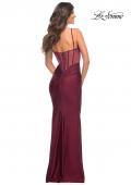 Picture of: Rhinestone Beaded Prom Dress with Illusion Sides and Back in Purple, Style: 30589, Detail Picture 6