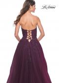 Picture of: Tulle Prom Dress with Lace Detail in Dark Berry, Style: 32303, Detail Picture 6