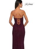 Picture of: Rhinestone Embellished Strapless Prom Dress with Boning in Dark Berry, Style: 32422, Detail Picture 6