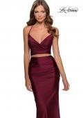 Picture of: Two Piece Prom Dress with Lace Up Back in Burgundy, Style: 28473, Detail Picture 7