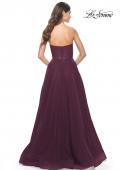 Picture of: Strapless Sweetheart A-Line Corset Prom Dress in Dark Berry, Style: 31971, Detail Picture 7