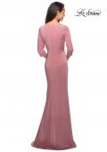 Picture of: Classic Long Dress with Three Quarter Sleeves in Dark Blush, Style: 25148, Detail Picture 4