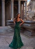 Picture of: Mermaid Sequin and Beaded Embellished Prom Dress in Dark Emerald, Style: 32049, Detail Picture 3