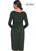 Picture of: Short Simple Jersey Dress with Flattering Ruching in Dark Emerald, Style: 31015, Detail Picture 8