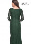 Picture of: Stretch Lace Evening Dress with Ruching in Dark Emerald, Style: 30379, Detail Picture 6