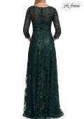 Picture of: Beautiful Lace Mother of the Bride Gown with V Neckline in Dark Emerald, Style: 30803, Detail Picture 6