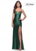 Picture of: Liquid Jersey Dress with Deep V Neckline in Dark Emerald, Style: 31375, Main Picture