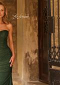Picture of: Strapless Ruched Jersey Gown with Lace Lining in Dark Emerald, Style: 33601, Detail Picture 8, Landscape