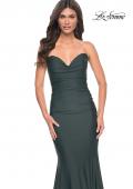 Picture of: Simple Jersey Mermaid Prom Dress with Structured Hem in Green, Style: 32289, Detail Picture 9
