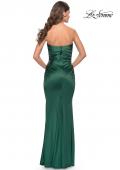 Picture of: Chic Strapless Liquid Jersey Gown with Ruching in Dark Emerald, Style: 31189, Detail Picture 10