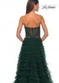 Picture of: A-Line Ruffle Tulle Prom Dress with Sweetheart Top in Dark Emerald, Style: 32283, Detail Picture 11