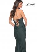 Picture of: Simple Jersey Mermaid Prom Dress with Structured Hem in Green, Style: 32289, Detail Picture 11