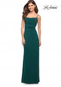 Picture of: Prom Dress with Side Cut Out and High Side Slit in Dark Emerald, Style: 30439, Detail Picture 12