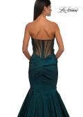 Picture of: Mermaid Stretch Mikado Evening Dress with Illusion Back in Dark Emerald, Style: 32791, Detail Picture 13