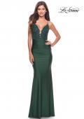 Picture of: Prom Dress with Beautiful Lace Bodice and Jersey Skirt in Dark Emerald, Style: 30466, Detail Picture 17