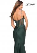 Picture of: Rhinestone Beaded Prom Dress with Illusion Sides and Back in Dark Emerald, Style: 30589, Detail Picture 2