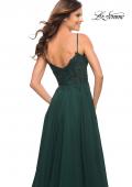 Picture of: A-line Gown with Sheer Floral Embellished Bodice in Emerald in Dark Emerald, Style: 30639, Detail Picture 3