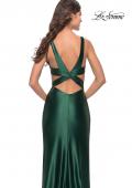 Picture of: Unique Liquid Jersey Dress with Cut Outs in Dark Emerald, Style: 31374, Detail Picture 5