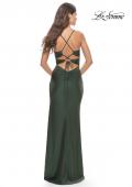 Picture of: Jersey Long Prom Dress with Trendy Waist Cut Outs in Dark Emerald, Style: 31174, Detail Picture 7