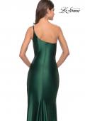 Picture of: Simple One Shoulder Liquid Jersey Dress in Dark Emerald, Style: 31391, Detail Picture 7