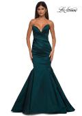 Picture of: Mermaid Stretch Mikado Evening Dress with Illusion Back in Dark Emerald, Style: 32791, Detail Picture 7