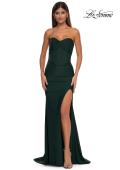 Picture of: Strapless Jersey Evening Dress with Unique Corset Top in Dark Emerald, Style: 32843, Detail Picture 7
