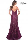 Picture of: Mermaid Sequin and Beaded Embellished Prom Dress in Dark Berry, Style: 32049, Detail Picture 8