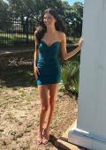 Picture of: Stretch Lace Short Dress with Bustier Top in Dark Berry, Style: 32625, Detail Picture 2