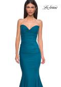 Picture of: Simple Jersey Mermaid Prom Dress with Sweetheart Neckline in Dark Teal, Style 32872, Detail Picture 17