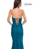 Picture of: Simple Jersey Mermaid Prom Dress with Sweetheart Neckline in Dark Teal, Style 32872, Detail Picture 18