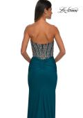 Picture of: Fabulous Prom Dress with Rhinestone Corset Bodice and Simple Skirt in Dark Teal, Style: 32669, Detail Picture 22