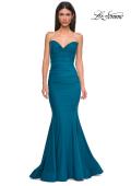 Picture of: Simple Jersey Mermaid Prom Dress with Sweetheart Neckline in Dark Teal, Style 32872, Detail Picture 5